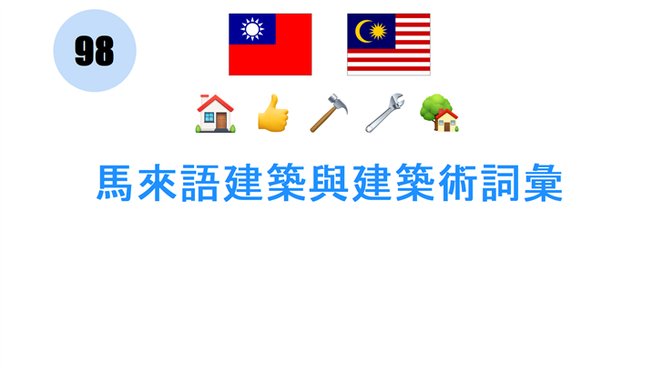 馬來語建築與建築術詞彙